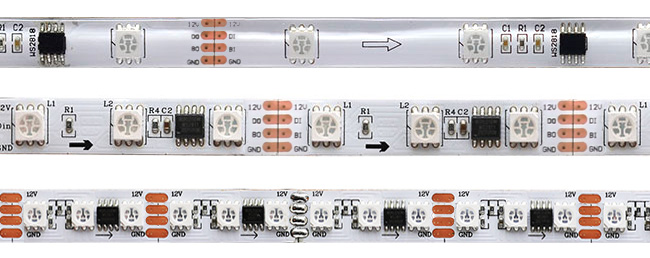 WS2818 IC Programmable LED Strips